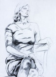 Woman sitting sketch